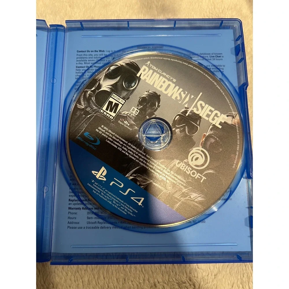 Ubisoft Tom Clancy's Rainbow Six Siege PS4 Tactical Shooter Game Blue Case